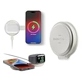 Native Union（ネイティブユニオン）Voyage 2-in-1 マグネティックワイヤレスチャージャ – 折りたたみ式旅行充電ステーション iPhone 16、AirPods、Apple Watchおよび複数のデバイス用 – Qi2認証＆最大15WまでMagSafe対応 (サンドストーン)