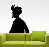 Fryムービーアート壁デカール漫画シルエットビニールステッカーホームインテリアデコレーション子供部屋Futurama Decor 11qsz