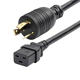 StarTech.com 6フィート (1.8m) 高耐久電源コード ツイストロック NEMA L6-20P - IEC 60320 C19 20A 250V 12AWG ヘビーゲージプラグコンバーターケーブル - UL認証済み TAA (ZA16-2600-POWER-CORD)