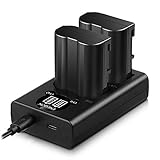 ENEGON EN-EL15C EN-EL15CB EN-EL15CA 互換バッテリー(2個) とスマートLEDデュアル充電器 Nikon Zf,Z8,Z7,Z7II,Z6,Z6Ⅲ,D7500 D7000, D7100, D7200 D500, D600, D610, D750,D780 D800, D810,D850 など対応