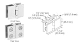 CRL Chrome Finish 1" Glass-to-Glass Out-Swing Set-Screw Hinge - Package [並行輸入品]