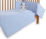 Clair de Lune Starburst Cot/ Cot Bed Quilt and Bumper Set (2 Pieces, Blue) by Clair de Lune