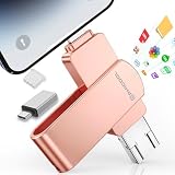 512GB USBメモリ [アプリ不要 アルバム直接保存！]４in1 Phone/Android/PC対応 phone から 直接 usb に 写真 を 移す/バックアップ可能 スマホデータ保存 外付けメモリ Type-C搭載 大容量外付けストレージ フラッシュメモリスマホ容量不足解消 高速 データバックアップ転送対応 ! (ピンク, アプリ不要512GB)