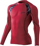 インナーシャツ 長袖アンダーシャツ 春夏秋 ジャウィン Jawin jd-52004 レッド Ｍ