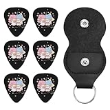 キキララ ギターピック 6枚 ちいかわピック 0.46mm 初心者 練習用 (おにぎり型)