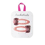 Rockahula Kidsロッカフラキッズ/H585Pミニグリッターリボンクリップ/ペールピンク