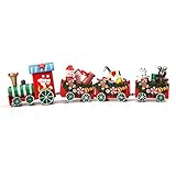 FEITONG 4ピース/セット木製クリスマスXmas Train装飾インテリアギフト