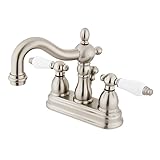 Kingston Brass KB1608PL Two Handle 4 in. Centerset Lavatory Faucet with Retail Pop-up