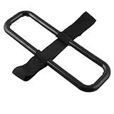 DealMuxプラスチックシェル・モーターズカーサンバイザーヘッドレストストラップホルダータオルセットはブラッククリップ