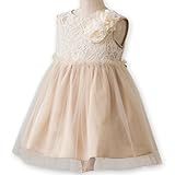 (キャサリンコテージ) Catherine Cottage子供服 PC640 レースコサージュのミニドレス 120cm ゴールド