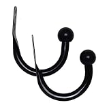 Levolor 58723754 Classic Drapery Holdback, Black, 2-Pack [並行輸入品]