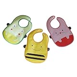 J27 防水スタイ＆お食事エプロン 2way アニマル柄 3枚セット ROZZERMANブランド (A)