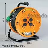 日動工業 抜け止め式コンセントドラム アース付 2P 15A 125V 抜止式 コンセント数:4 長さ20m SVCT3.5×3 NP-E24FN