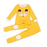 (サンリブレ) Saint Libre 長袖 パジャマ 上下 かぶり アニマル アップリケ キッズ オレンジ 150