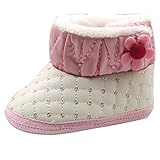 Zhhlinyuan 安定した品質 Winter ベビー Girls Flowers Warm Soft Sole Snow Boots Toddler Non-slip Shoes