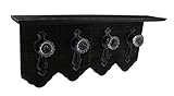 4アンティークスタイルDoorknobs withキーフックでアンティーク調木製壁棚 One Size ブラウン 505-70050