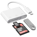 KUKIHO sdカードリーダー【2025新登場・3-in-1】タイプc i-phone 15-17対応 プラグ&プレイ TF/SD/USB カードカメラリーダー 双方向高速転送 アプリ不要 設定不要 写真/動画 メモリカードリーダー Phone/Pad/Mac/Android/PC対応 日本語取説付き（iOS9.2~iOS26対応）