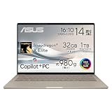 ASUS ノートパソコン Zenbook SORA UX3407RA 14インチ Qualcomm Snapdragon X Elite X1E-78-100 メモリ32GB SSD 1TB Windows 11 バッテリー駆動 29時間 重量 980g Type-C給電対応 有機ELパネル搭載 Copilot+PC AI PC ザブリスキーベージュ UX3407RA-HA32170BE