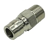 ステンレス製　1/2　ワンタッチカプラ　プラグ(オス)　Rc1/2(メスネジ)取付用