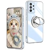Galaxy A53 5G SC-53C SCG15 専用 ケース クリア TPU リング付き 360°回転スタンド機能 耐衝撃 ギャラクシーa53 5G カバー 軽量薄型 画面保護 黄変防止 滑り止め対策