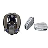3M 防毒マスク 面体 FF-400J Lサイズ FF-400J L & 吸収缶 デュアルタイプ 有機ガス用 6001