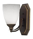 Elk 570 – 1b-wh 1-light Vanity in Aged Bronze and Simplyホワイトガラス