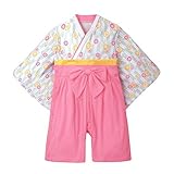 Juleyaing 赤ちゃん 女の子 ファッション 花 印刷 ロンパース カバーオール 袴　和服 浴衣 カバーオール 幼児 赤ちゃん 和風 長袖 全開き 半開き コットン 秋冬 アウターウェア 出産祝