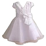 Pettigirl女の子ドレス 子どもドレス ガールズパーティードレスワンピースホワイトフォーマルドレス 結婚式 発表会 学芸会 5歳 [並行輸入品]