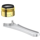 Danze da613075npbv Juniorオス蛇口エアレーターキットをスプレーフローパターン、0.5 GPM、研磨真鍮