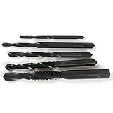 5 PC HSS 窒化マルチスパイラルタップドリル穴のバリ取り工具セット M 3 - M 8 を使用して