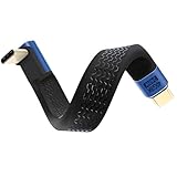 Duttek L字USB Type-c ケーブル 短い, 240W USB C Thunderbolt 4/3充電ケーブル、40Gbps USB Type C to USB Cオスオス変換ケーブルL字型柔らかいサポート8K/6K@60Hz、データ転送、240W PD急速充電対応 iPhone15Pro, MacBook, iPad, ラップトップ, Dell XPS.(13CM)