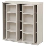 山善(YAMAZEN) 大容量ダブルスライド本棚 ホワイト CSCS-9090(WH)