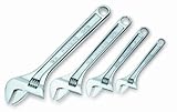 Williams 13342A Chrome Adjustable Wrench Set, 4-Piece by Williams