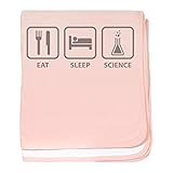 CafePress – Eat Sleep Science – スーパーソフトベビー毛布、新生児おくるみ ピンク 06887090056832E