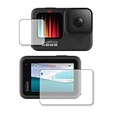 メディアカバーマーケット GoPro Hero11 Black / Hero10 Black / Hero9 Black メイン・サブ用 機種用【強化ガラス同等の硬度9H ブルーライトカット クリア光沢 液晶保護互換フィルム】 互換品
