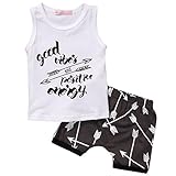 Sylvamorning　ベビー服　子供服　男の子 タンクトップ　Tシャツ パンツ ルームウェア パジャマ 上下セット 夏　ボーイズ Tシャツ 短パン　ズボン 英字 70 80 90 100 0～24