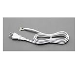 エスコ 補修用ACプラグ付きコード 125V/12A/2m 78-0791-61/EA940AE-61