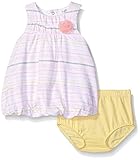 Petit Lem Baby Girls' 2 Piece Set Dress and Panty-Multi B/Multi Stripe 6 Months [並行輸入品]
