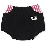 BABYDOLL（ベビードール） ストライプ切替ブルマ おむつカバー ベビー服 BABY ブラック