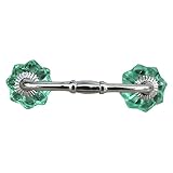 12ピースハンドルと12ノブシルバー仕上げガラスワードローブハンドルドア引き出しドレッサーPull