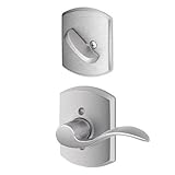Schlage Lock Company F59ACC626GRWLH Accent Left Handed Lever Single Cylinder Interior Pack wi, Satin