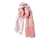 オールシーズン使えるストール 丸和貿易 イールエステルノ ストール ランダムボーダー ピンク 400686501
