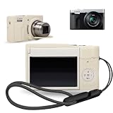 For パナソニック (Panasonic) TZ99/ZS99 用 ケース カバー カメラバッグ 【NOUKAJU】 パナソニック (Panasonic) TZ99/ZS99 用 シリコン 保護ケース カバー ストラップ付き シリコン素材 キズ防止 防塵 落下防止 水洗い可能 (ホワイト)