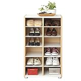 アビライト 日本製 スリッパシューズラック2列3段 幅55高さ90 PLN-14