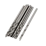 uxcell ツイストドリルビット　1.7mm　ストレートシャンク　エンドミル　43mm　10個入り
