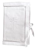 Stephan Baby Keepsake Bible with Embroidered Cover and Ribbon-Tie Closure, White by Stephan Baby [並行