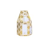 骨袋 六角袋 広金 菊紋 3寸 骨壷カバー 覆い袋 単品 ホワイト 戒名シール お写真入れ付き 分骨壷 骨覆 ペット供養 (ゴールド)