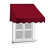 ALEKO 6 x 2 Burgundyオーニング窓ドアウィンドウキャノピー6-foot Decoratorオーニング窓