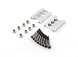 Silver Anodized CNC Super Light Alloy Tube Clamp 12mm Diameter (4set)