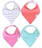 Baby Bandana Drool Bibs for Drooling and Teething Gift Set For Girls Jewel Set by Copper Pearl by Co